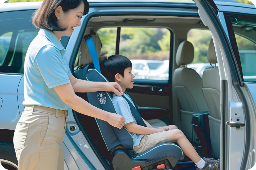 優しいスタッフが子どもを支援する様子